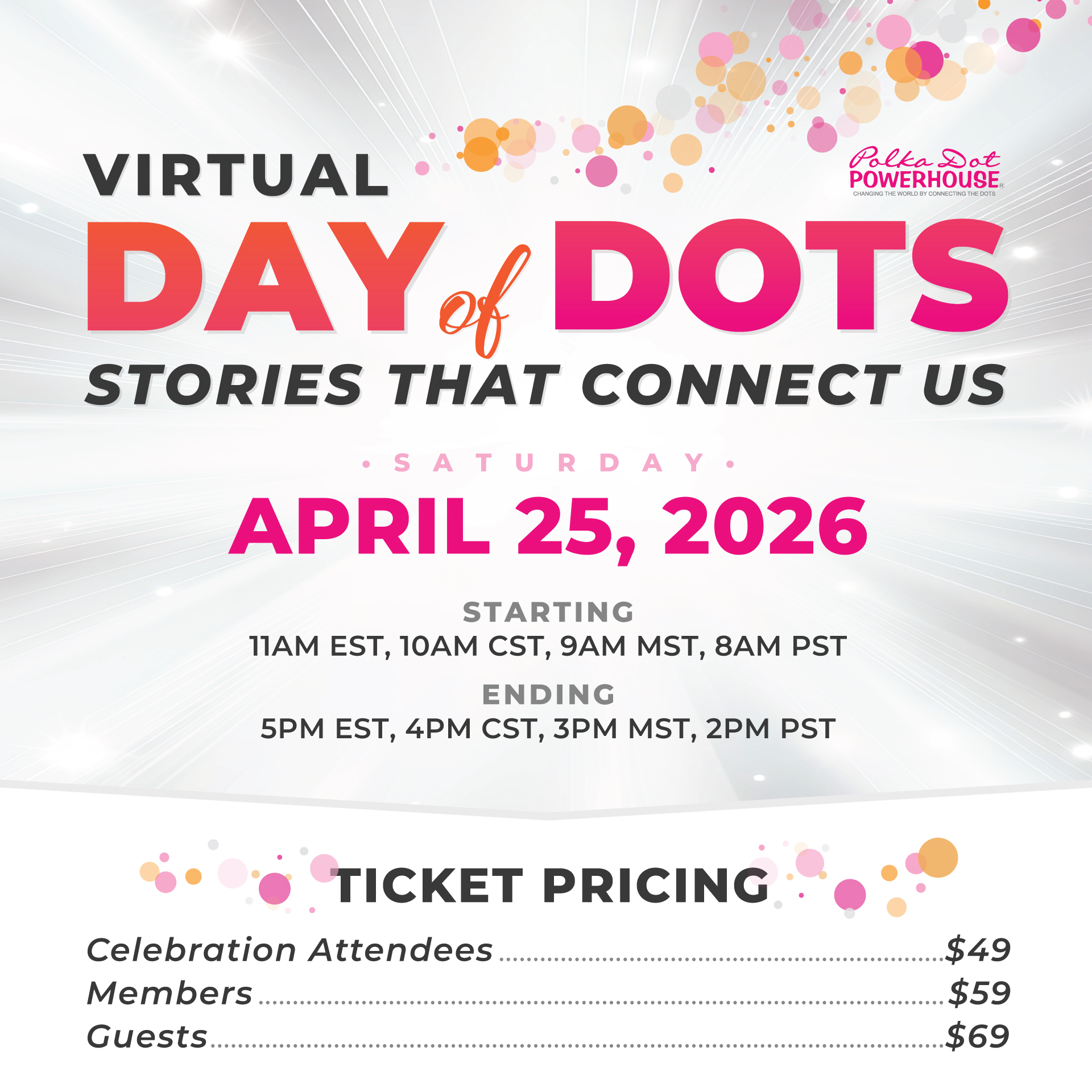 Virtual Day of Dots - Stories that Connect Us - April 25th, 2026
