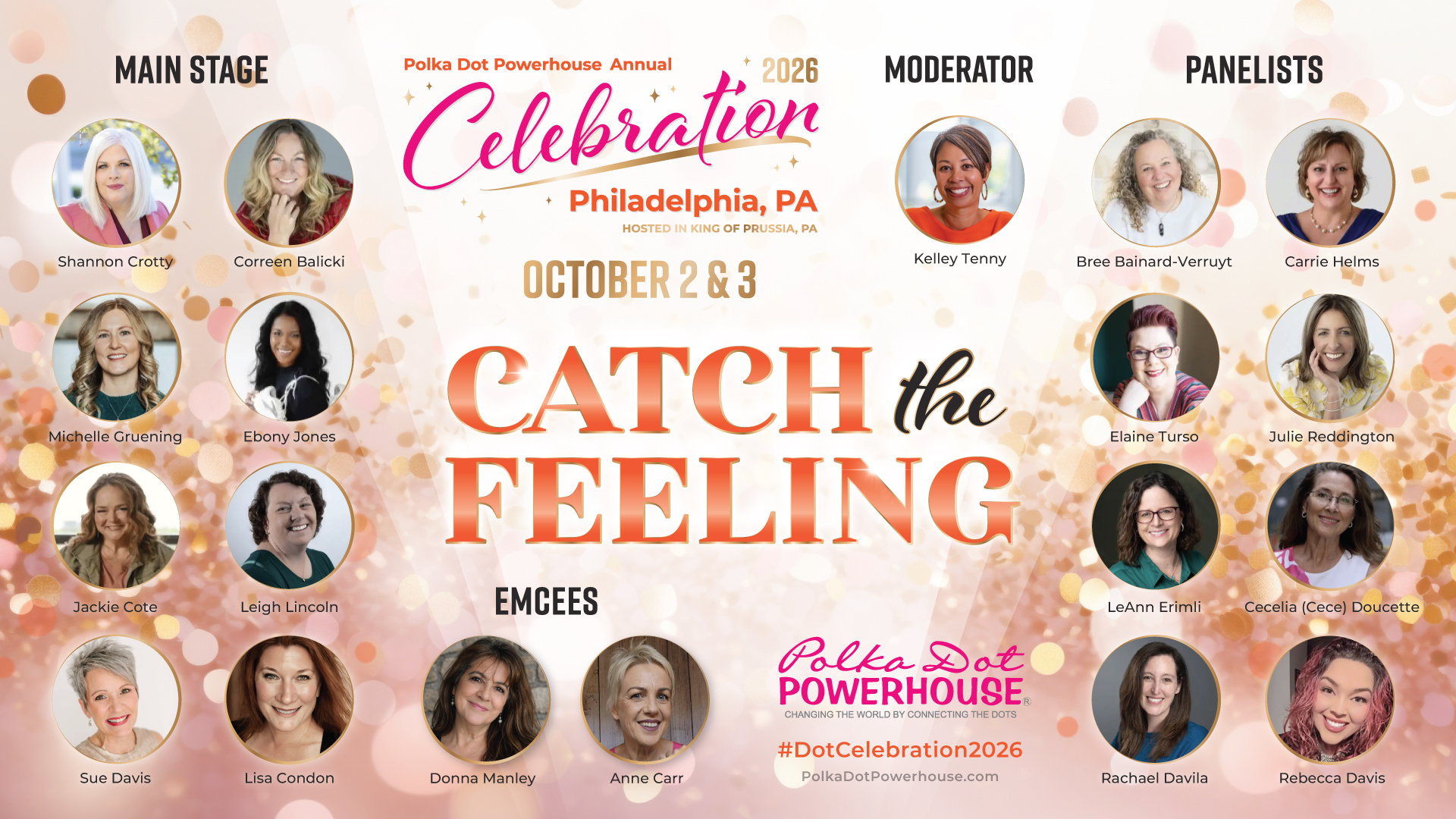 Celebration 2026 Emcees, Speakers, and Panelists