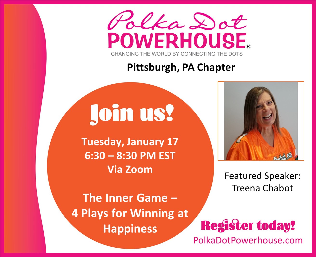 January 2023 Pittsburgh Chapter Connection Tuesday Jan 17th 630p830p