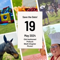 POTTSTOWN - May 19, 2024 at 2 pm EST - Old-Fashioned Potluck Multi-Chapter Picnic