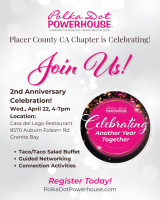 Placer County Polka Dot 2 Year Anniversary Celebration (in person, April 22, 4-7 pm)
