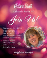 Highlands Ranch Tues Aug 11th 2026 | In Person Connect | 11.30am -1.30pm MST | Bring a lunch