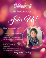 Connect Meeting | 9.30 - 11.30am MST | Highlands Ranch location | Thurs Aug 6th 2026 