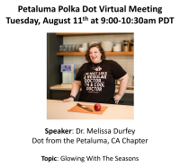 Petaluma Polka Dot Powerhouse Virtual Connect at 9am PST featuring Dr. Melissa Durfey