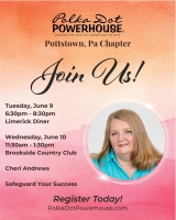 POTTSTOWN – Dinner Meeting - Tuesday June 9, 2026 - 6:30 PM ~ Cheri Andrews