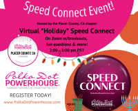 Placer County, CA Virtual *Holiday* Speed Connect on Zoom Dec 17 (2-3pm PST)