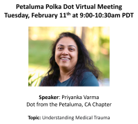 February 2025 Petaluma Virtual Connect 9:00am-10:30am PDT Featuring Speaker, Priyanka Varma