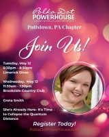 POTTSTOWN – Dinner Meeting - Tuesday May 12, 2026 - 6:30 PM ~ Greta Smith