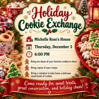 Wilmington DE: In person: Dec 3 at 6pm: Holiday Cookie Exchange: 