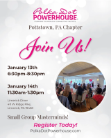 POTTSTOWN – In-Person Luncheon Meeting - Wednesday January 14, 2026 - 11:30 am - Small Group Mastermind!