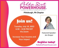 7.19.22 Pittsburgh Connection Mtg on ZOOM, 630p-830p EASTERN, Jen Draper, Increase Your Income & Your Impact