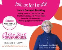 Placer County, CA Lunch Connect Meeting In Person June 20th (3rd Friday 11:30-1:30 PDT)