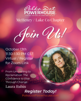McHenry / Lake Co Chapter VIRTUAL Speaker Meeting Featuring Laura Rubin October 13th 11:30am CST