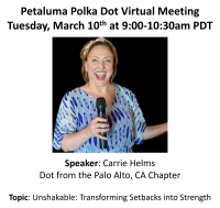 Petaluma Polka Dot Powerhouse Virtual Meeting at 9am PST featuring Carrie Helms