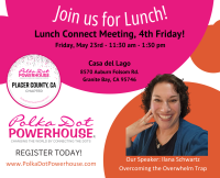 Placer County, CA Lunch Connect Meeting In Person May 23rd (4th Friday! 11:30-1:30 PDT)