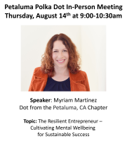 August 2025 Petaluma Morning Mastermind featuring speaker Myriam Martinez