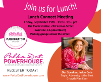 Placer County, CA Lunch Connect Meeting In Person Sept 19 (3rd Friday 11:30-1:30 PDT)