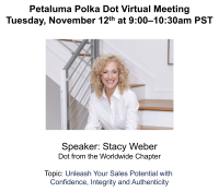 November 2024 Petaluma Polka Dot Powerhouse Virtual Connect Featuring, Stacy Weber! 9am PST